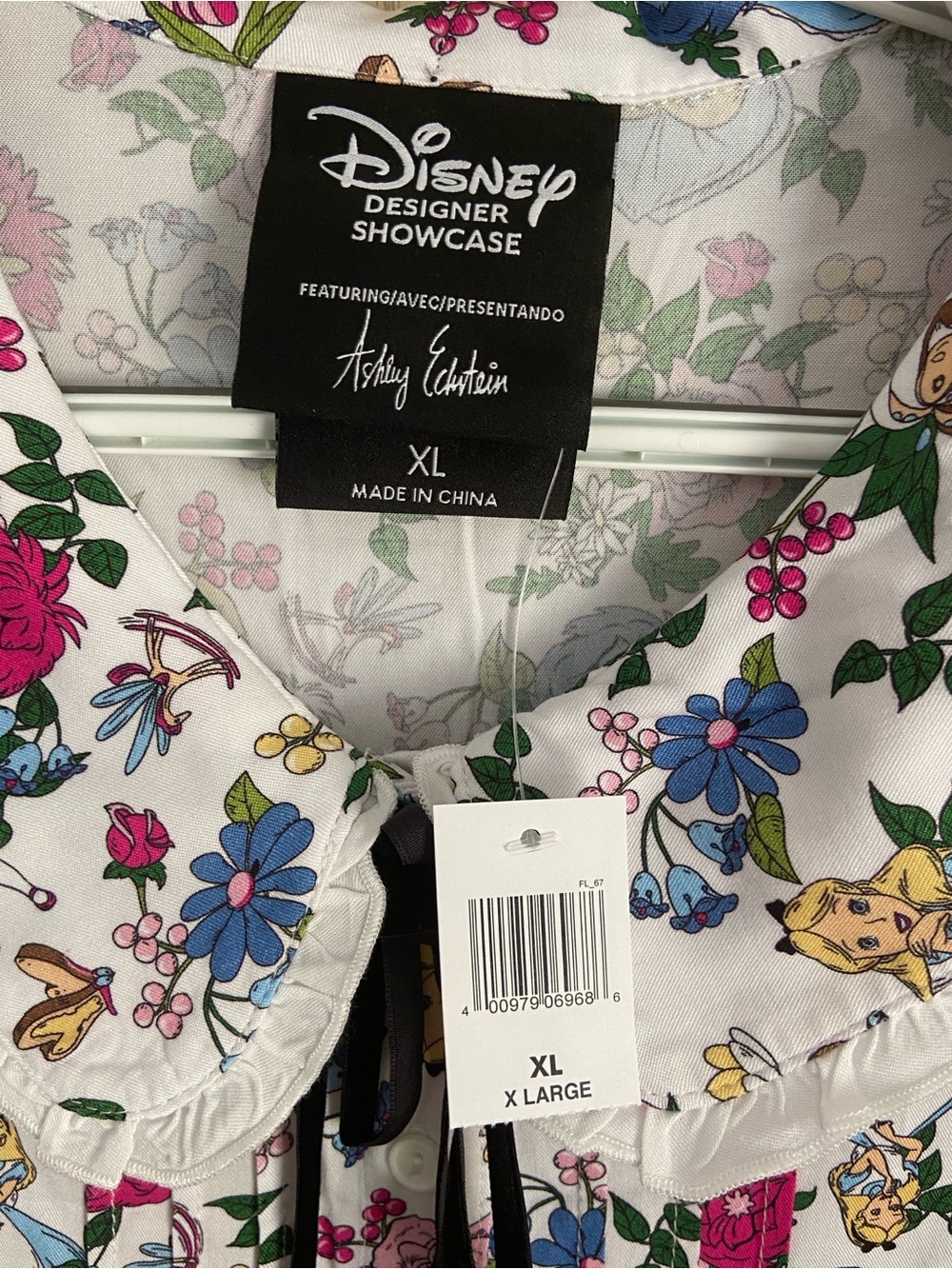 Ashley Eckstein Designer Showcase Disney Epcot Alice In Wonderland Blouse Sz XL - Picture 3 of 7